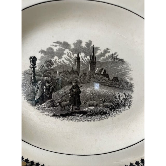 Late 19th Century Late 19th Century Old Abbey Ware Alpina Platter by Villeroy & Boch Mettlach For Sale - Image 5 of 6