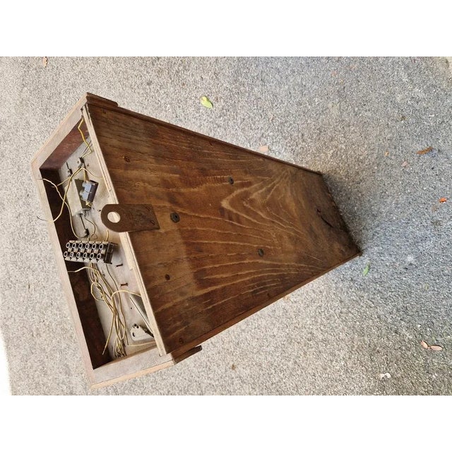 Metal Vintage Pendulum Clock in Enrico Boselli Milano Wooden Case, 1940s For Sale - Image 7 of 9