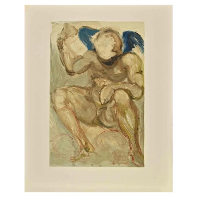 Salvador Dali, The Divine Comedy: The Angel of Mercy, Woodcut, 1963 For Sale