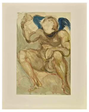 Salvador Dali, The Divine Comedy: The Angel of Mercy, Woodcut, 1963