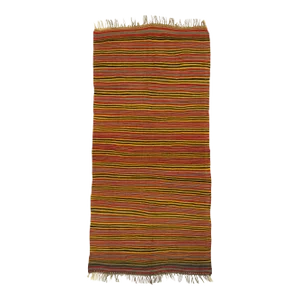Vintage Turkish Striped Kilim Rug - 04'09 X 10'02