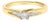 14K Yellow Gold 1/4 Cttw Princess Cut Diamond Engagement Ring, Size 7 For Sale