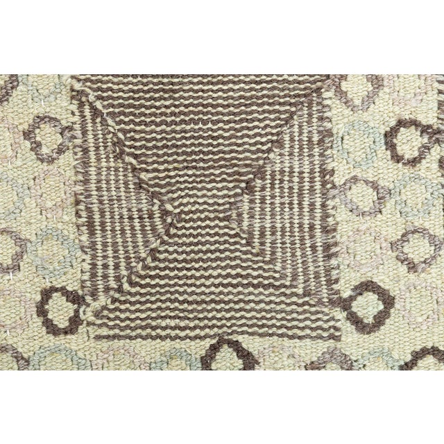 Gray Oversized Swedish Design Flat-Weave Rug in Natural Wool by Doris Leslie Blau For Sale - Image 8 of 8