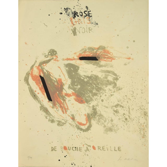 Francois Martin, De Bouche à Orèille, Original Lithograph, 1945 For Sale