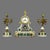 Metal French Alabaster and Gilt Bronze Clock Garniture with Candelabra, 1870, Set of 3 For Sale - Image 7 of 11
