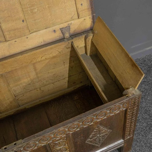 Late 17th Century Oak Chest For Sale - Image 4 of 11