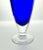 Contemporary Large Optic Footed Trumpet Flared Cobalt Blue Glass Vase For Sale - Image 4 of 7