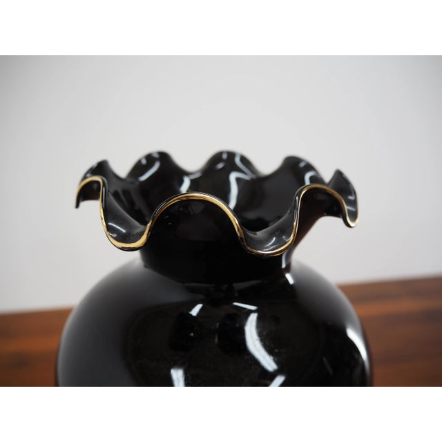 Black Vintage Glass Vase For Sale - Image 8 of 13