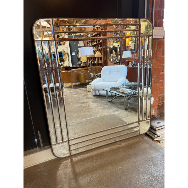 Antonio Lupi Art Deco Wall Mirror, Italy, C. 1970s For Sale - Image 10 of 11