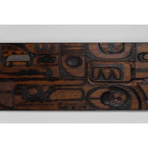 Vintage Wall Panel in Pine by Francesco Pasinato, Italy, 1970s For Sale - Image 4 of 18