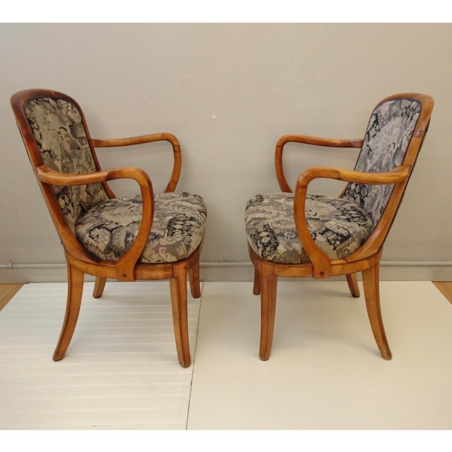 Art Deco 4 Art Deco Chairs From RMS Caronia Ocean Liner 1940's For Sale - Image 3 of 18