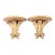 Vintage Italian Gilt Feathers & Bows Wall Brackets - A Pair For Sale