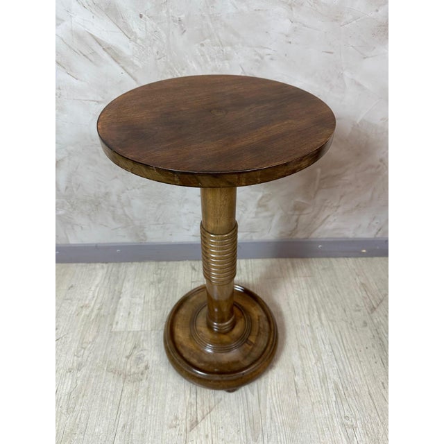 Vintage Walnut Side Table, 1940 For Sale - Image 6 of 8
