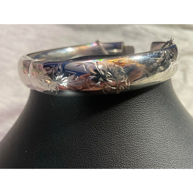 MCM Jewelry by Ballou & Co. Sterling Silver Bangle Marked Bab. For Sale - Image 4 of 9