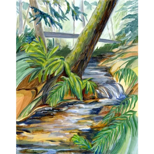 "Tumble Down Creek" Contemporary Pacific Northwest Oil Landscape Painting For Sale