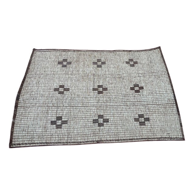 Mauritanian Tuareg Rug in Plant Fibers and Leather, 1990s For Sale