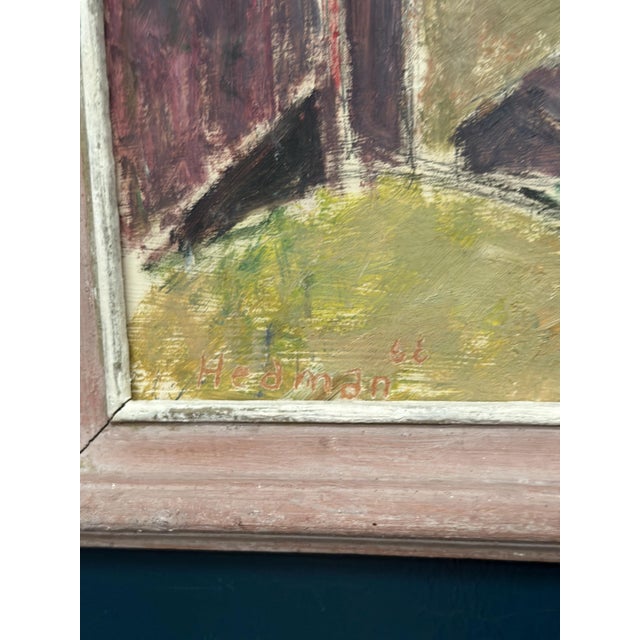 John Hedman, Landskap, 1966, Gouache on Panel, Framed For Sale - Image 6 of 17