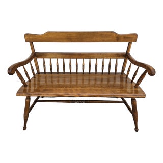 Ethan Allen Heirloom Maple Bench - Two Seats For Sale
