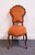 Rococo Vintage Antique Solid Beech Louis XV Victorian Rococo Revival Accent Side Chair W. Embossed Velvet Upholstery For Sale - Image 3 of 9