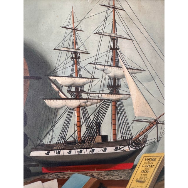 1960s Charles Cerny (1892-1965) Grand Nautical Still Life Oil Painting - Framed For Sale - Image 10 of 12