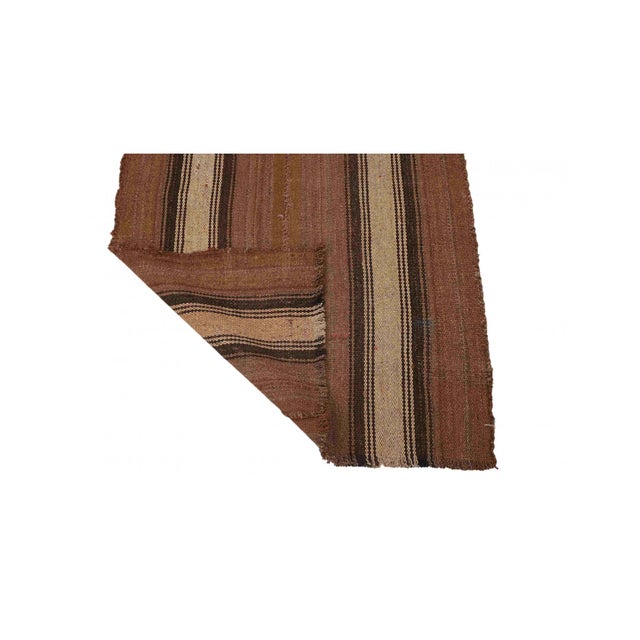 1960s Brown Vintage Turkish Kilim Rug - 2`7″ X 5`9″ Ft. For Sale - Image 5 of 6
