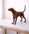Antique Copper Finish Metal Dog Sculpture For Sale - Image 4 of 11