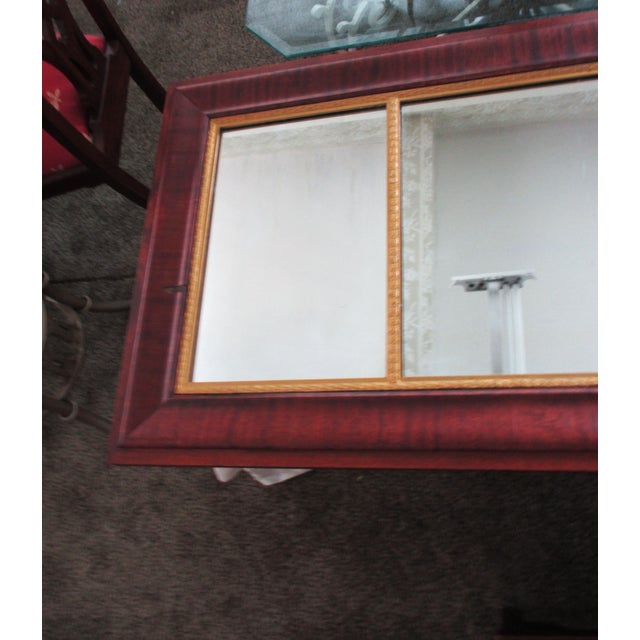 Antique French Empire Mahogany & Gold Interior Mantle Mirror For Sale - Image 4 of 12