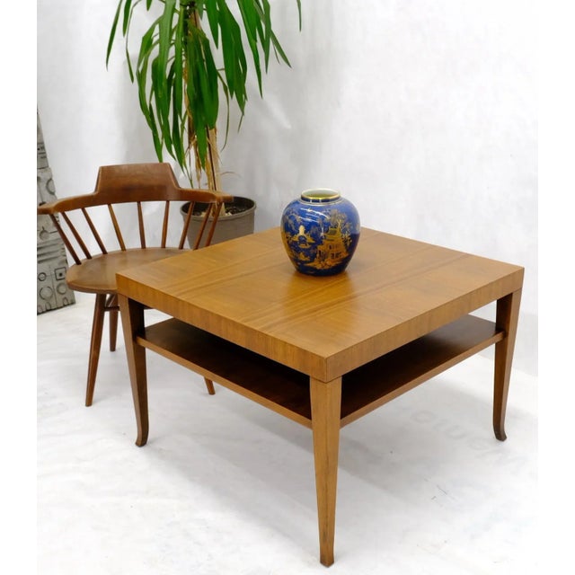Gibbings for Widdicomb Square Two Tier Walnut End Center Coffee Table For Sale - Image 6 of 13