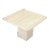 Single Pedestal Square Travertine Coffee Side End Occational Table For Sale