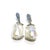 Late 20th Century Bochic “Orient” Vintage Blue Sapphire & Pearl Earrings Set 18K Gold & Silver For Sale - Image 5 of 7