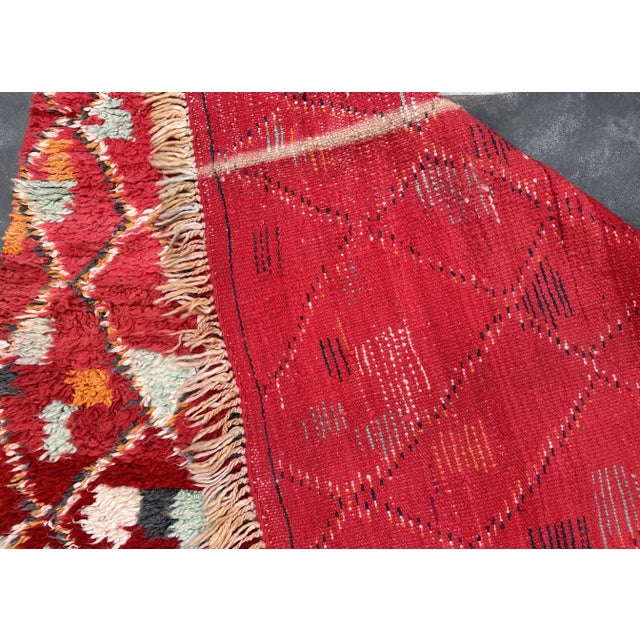Textile Moroccan Vintage Abstract Rug - 5'3" X 8'11" Ft For Sale - Image 7 of 11