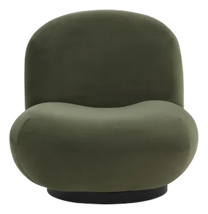 Stevie Boucle Accent Chair - Olive Green / Black