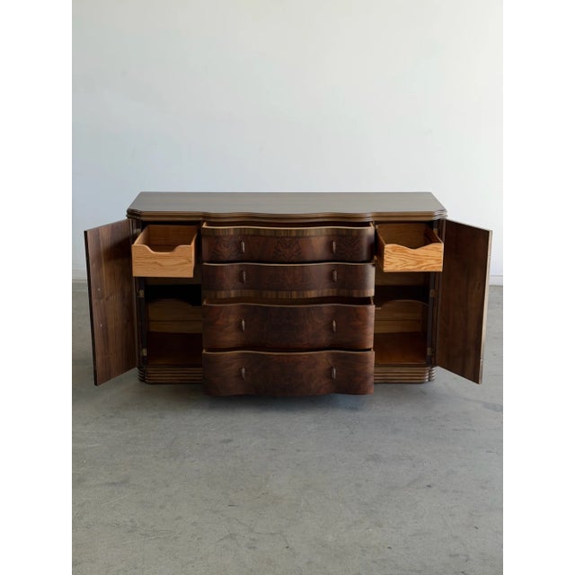 Vintage Art Deco Wavy Sideboard For Sale - Image 4 of 18