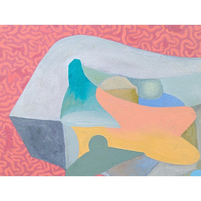 Peter Healy "Solo 1" Contemporary Colorful Vibrant Abstract Geometric Hard-Edge Painting, 2021-2023 For Sale - Image 10 of 12