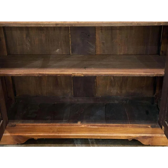 Large French Two Door Bookcase Cabinet of Cherry (H 81 3/4 Inches