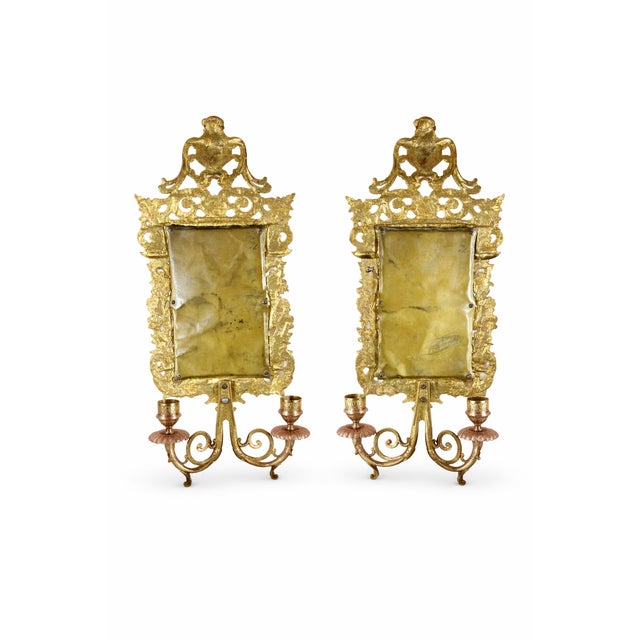 Gold Napoleon III Wall Sconces in Gilt Bronze, Set of 2 For Sale - Image 8 of 9