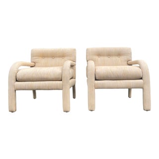 Vintage Milo Baughman for Thayer Coggin Parsons Lounge Chairs - a Pair For Sale