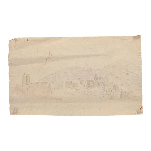 Jan Pieter Verdussen - Landscape - Original Pencil and Watercolor - 1750 For Sale
