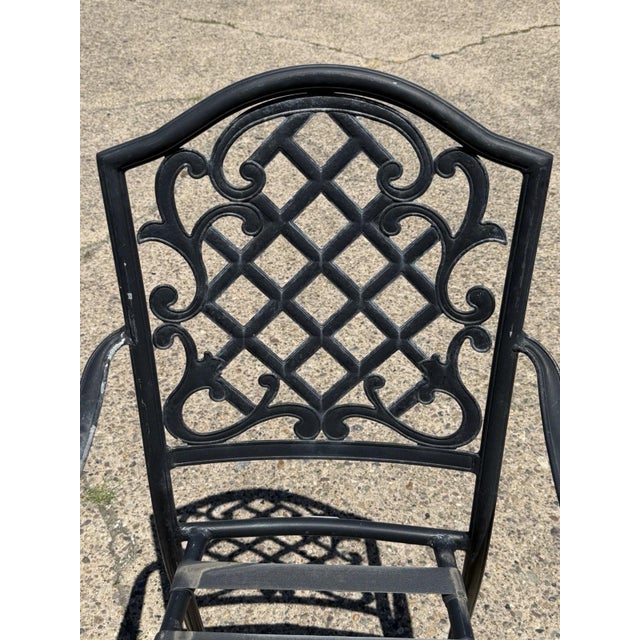 Modern Martha Stewart Living Collection Cast Aluminum High Patio Pool Arm Chairs - Pair For Sale - Image 3 of 11