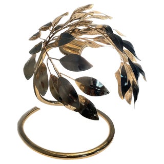 Brass Lamp in the style of Tommaso Barbi, 1970s For Sale