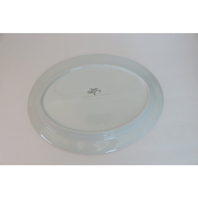 White 1970 Fitz & Floyd Coquille Pink Shell Oval Platter For Sale - Image 8 of 12