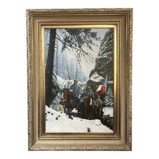Oil on Canvas Painting by A. Degrazio Copy of "The Romney Expedition" Depicting Major General Thomas J. "Stonewall" Jackson For Sale