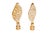 A pair of Chinoiserie style brass lamp finials. Fits a standard size lamp harp. Dimensions per finial. We have more lamp...