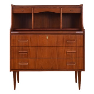 Mid-Century Danish Teak Secretary, 1960s For Sale