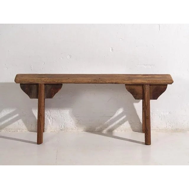 Antique Wabi Sabi Style Bench, 1870s For Sale - Image 6 of 9