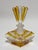 Art Deco Bohemian Bleikristall Crystal Vanity Set, Amber Cut Glass, Circa 1930s For Sale In Palm Springs - Image 6 of 11