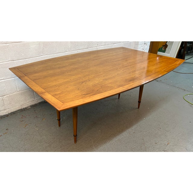 Wood Mid-Century Walnut “Sophisticate” Drop-Leaf Dining Table Attributed to Tomlinson For Sale - Image 7 of 16