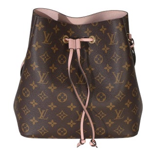 Rose Poudre Damier Ebene Canvas Neonoe MM For Sale