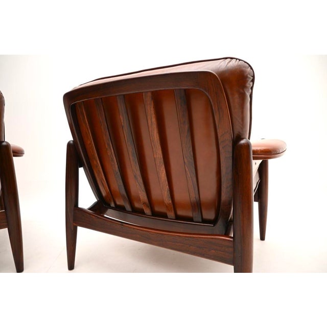 Vintage Danish Leather Chairs, 1960, Set of 2 For Sale - Image 9 of 11