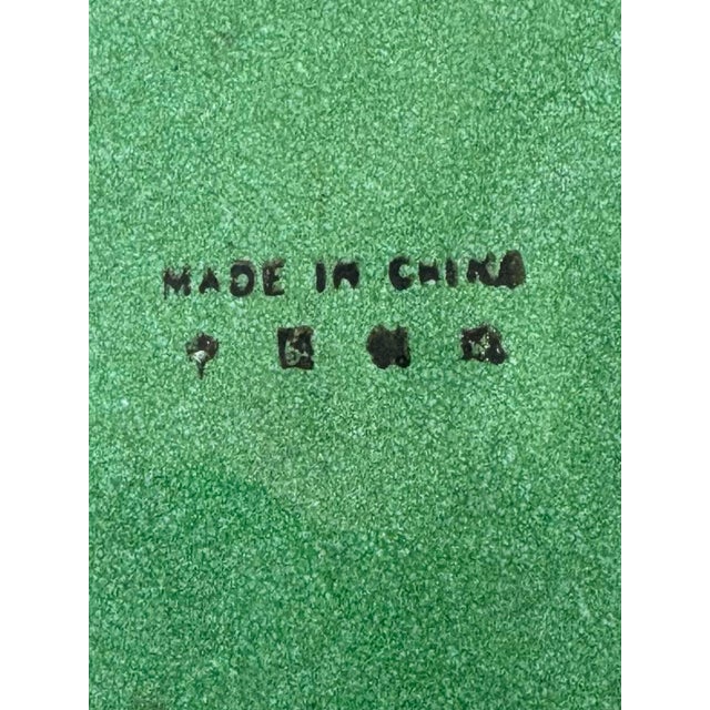 Late 19th Century Famille Verte Enamel on Copper, 19th Century China, 14" Very Rare For Sale - Image 5 of 5